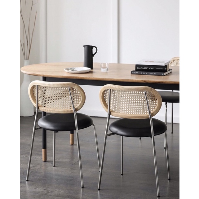 Ghế mây tựa lưng Nohor chair - Ghế decor phòng khách, bàn ăn vintage
