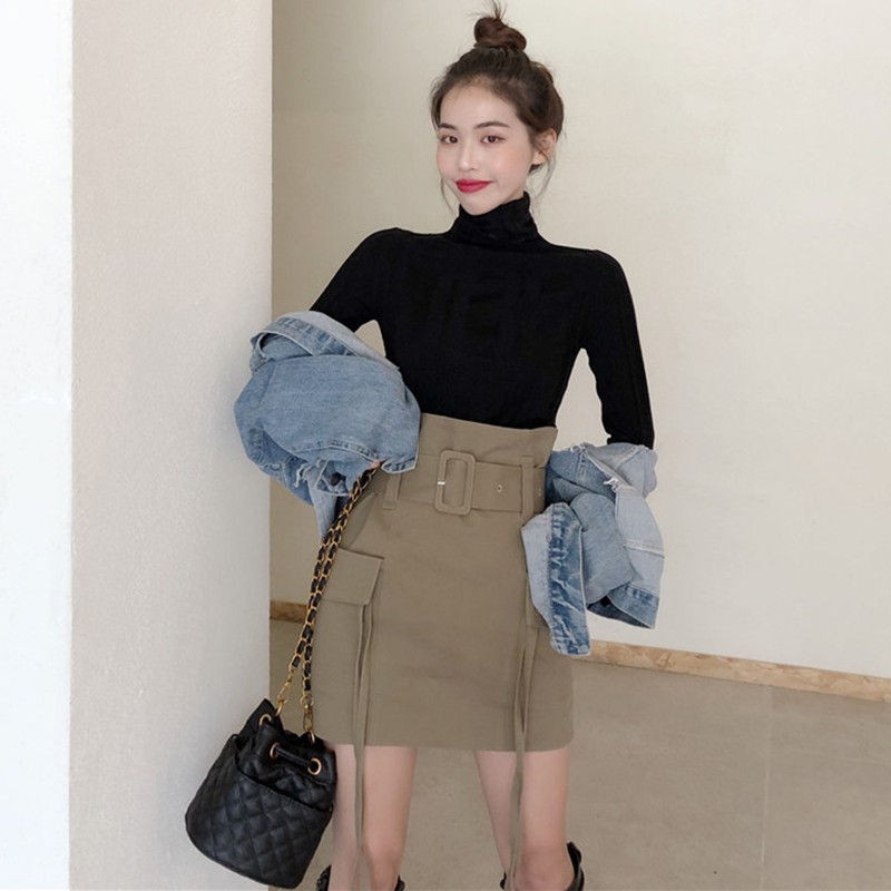 [HÀNG CÓ SẴN] Chân váy retro kèm thắt lưng phong cách ulzzang | BigBuy360 - bigbuy360.vn