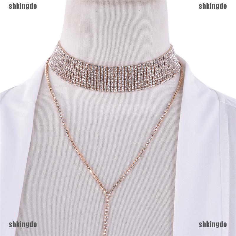 Vòng cổ thời trang có đính đá cho nữ