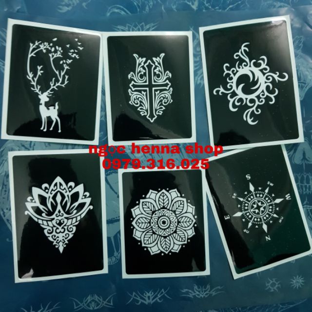 01 Tấm khung vẽ họa tiết henna