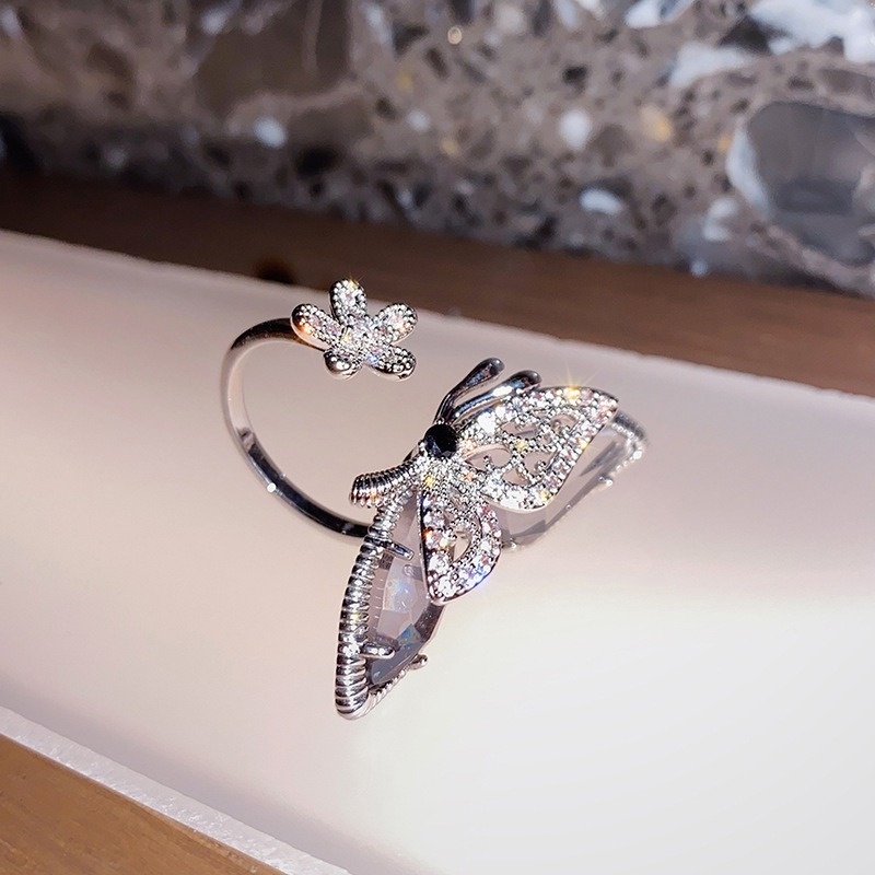 Nhẫn Hở Hình Bướm Thời Trang Hàn Quốc Cá Tính Dành Cho Nữ