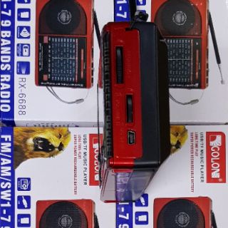 ĐÀI RADIO,USB, THẺ NHỚ, ĐÈN PIN RX-6688