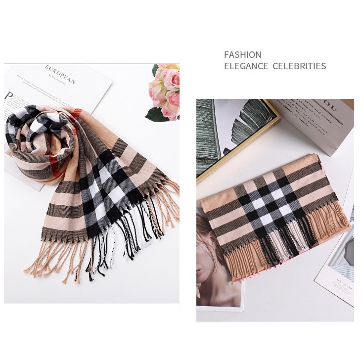 Khăn Choàng Cổ Cashmere Len Giữ Ấm Mùa Đông