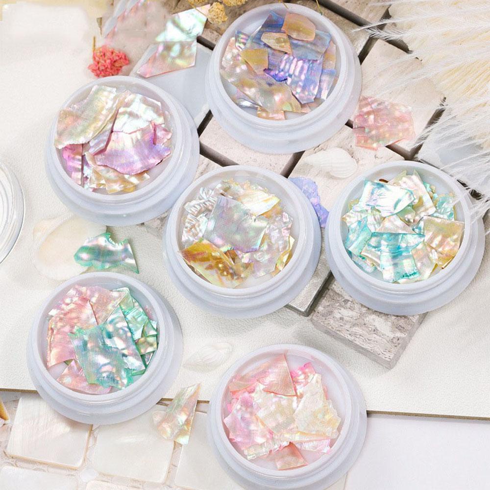 1 Lọ Kim Sa 3D Lấp Lánh Trang Trí Móng Tay Nghệ Thuật|Vỏ Cắt Vỏ Sò Siêu Mỏng Nhiều Màu Sắc Tự Làm