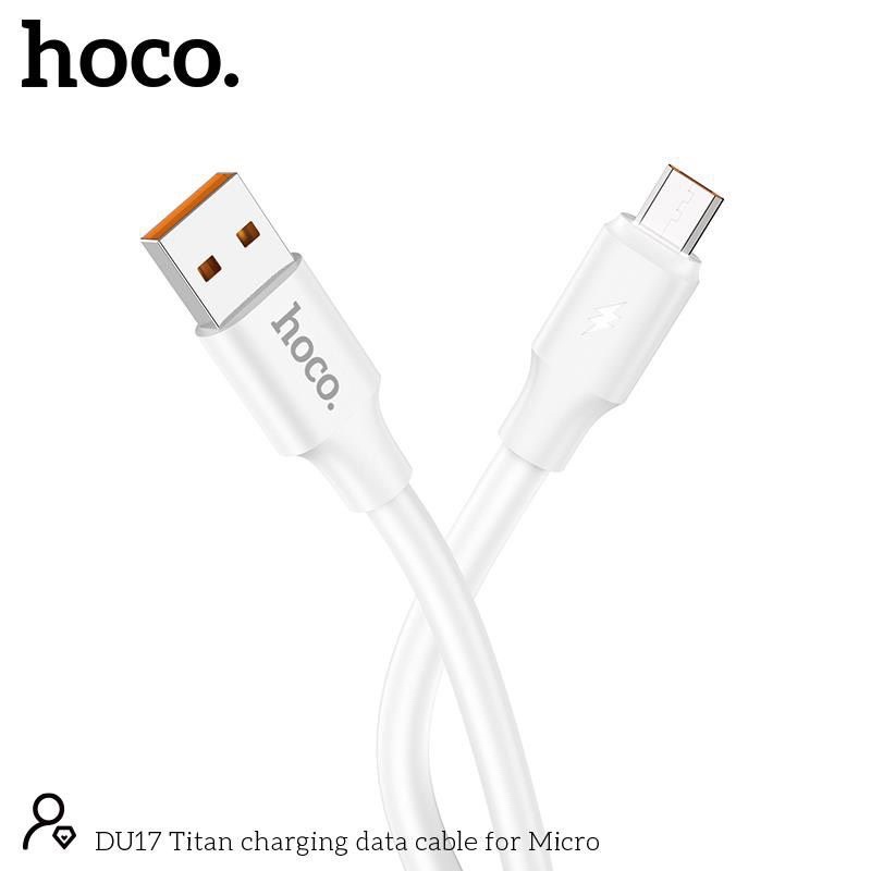 Cáp sạc nhanh 3A Hoco DU17 dây TPE siêu bền hỗ trợ truyền dữ liệu dài 1M