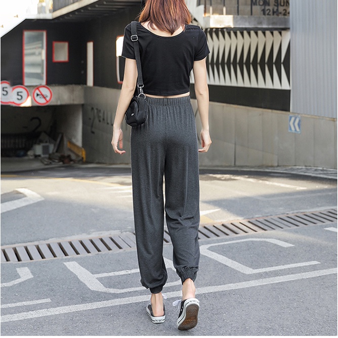 Quần jogger nữ ICOTTON quần bo gấu chất liệu cotton 100% cao cấp, mặc hè thu, mềm mát