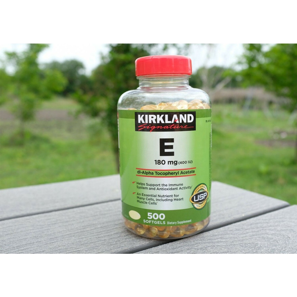 Viên uống vitamin E Kirkland 400 IU Mỹ, 500 viên