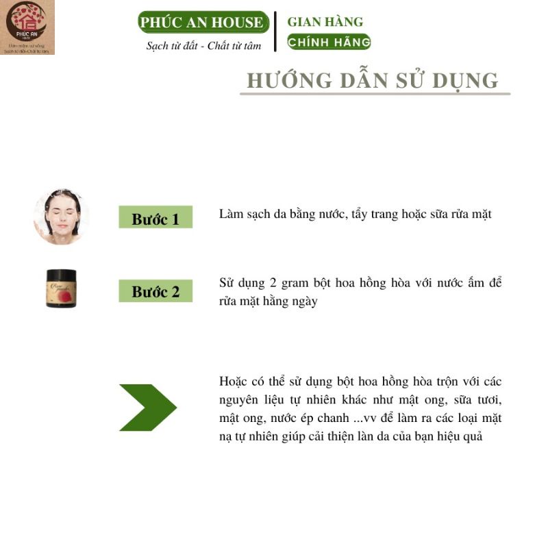 Bột cánh hoa hồng Phúc An House