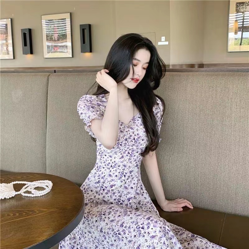 đầm bigsize nữ đầm tay phồng váy đi biển đầm midi đầm nữ váy hoa nhí vintage váy tiểu thư sang chảnh đầm đi tiệc đầm cổ vuông váy cổ v đầm khoét eo váy xẻ tà váy đi chơi