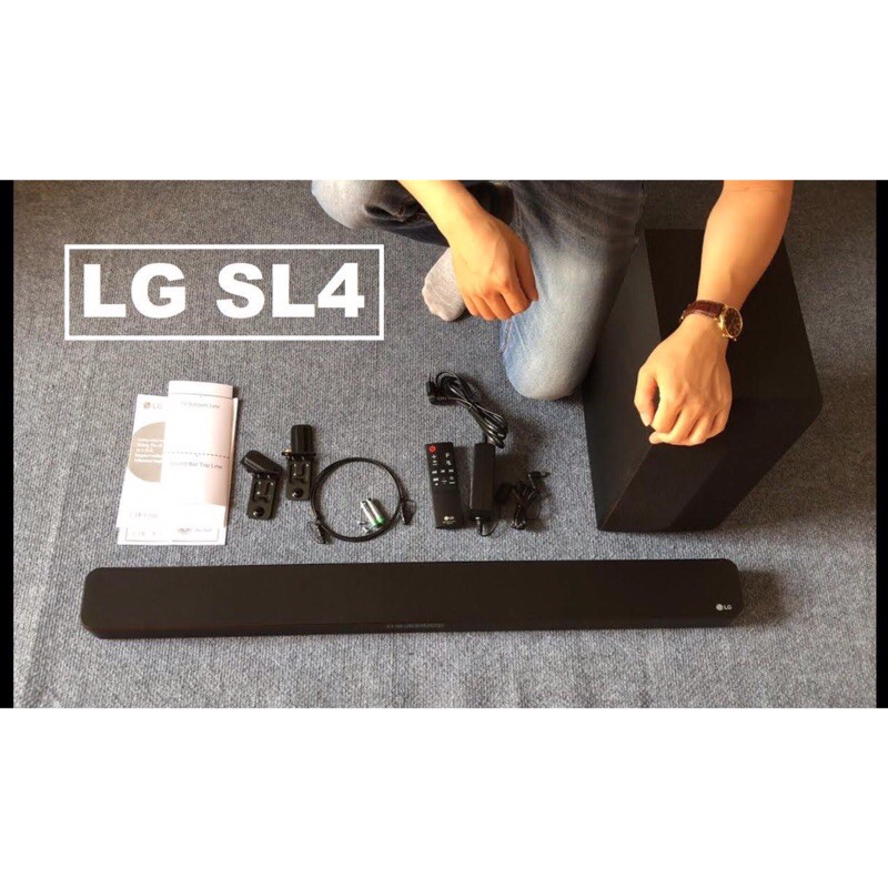 [Mã SKAMEL080623 giảm 30% tối đa 100K đơn 200K] Loa thanh SoundBar LG Sl4 300W 2.1 Bảo hành chính hãng 12 tháng