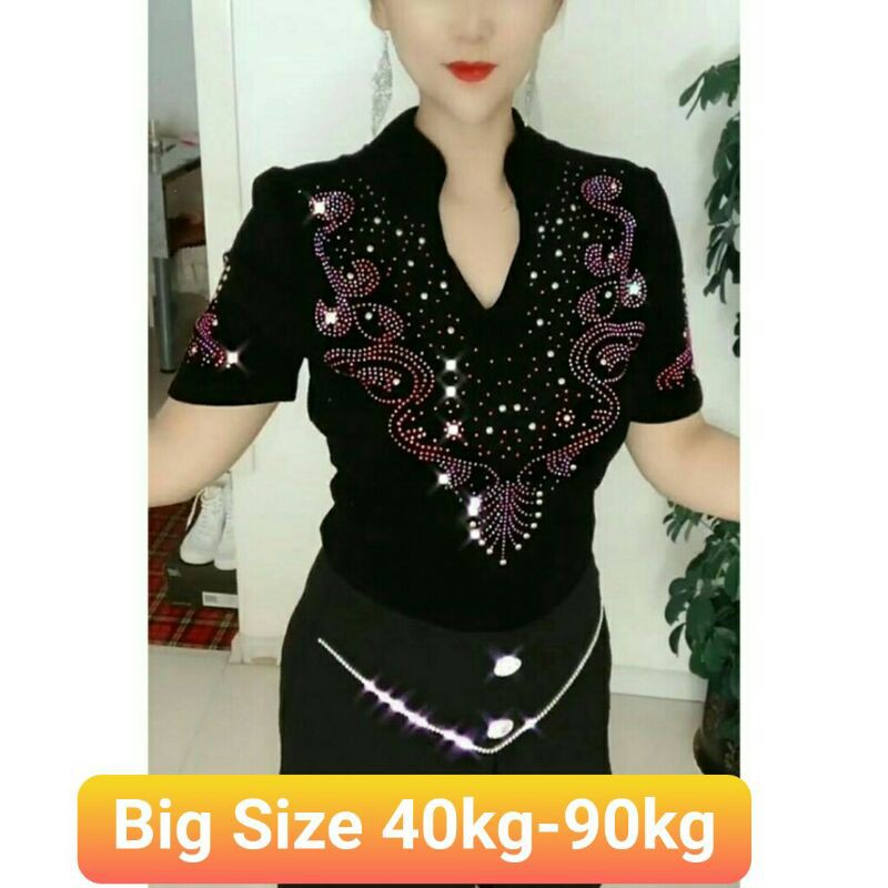 Áo đính đá cao cấp Big size