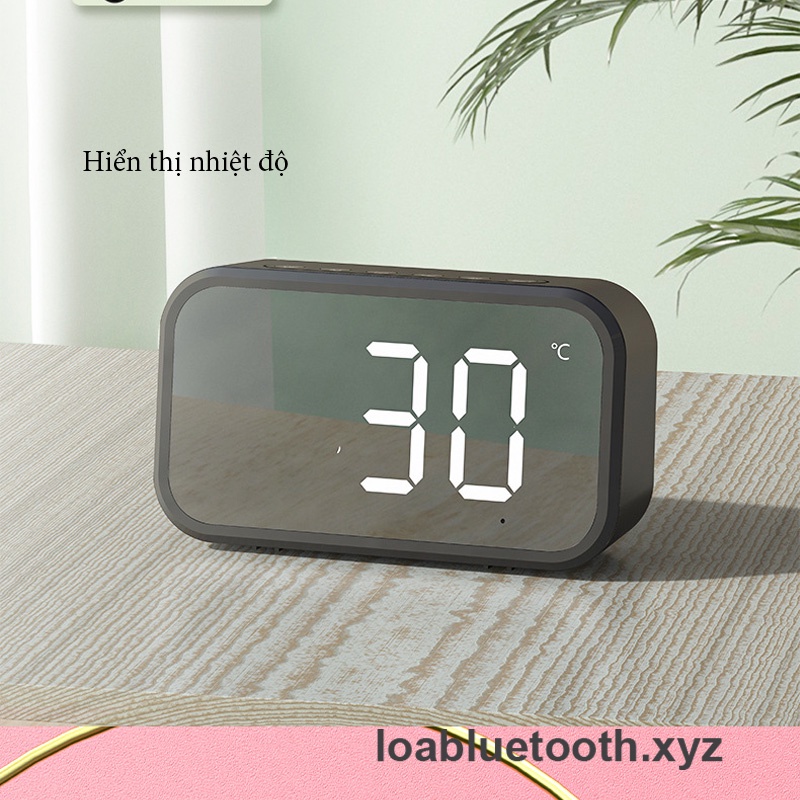 Loa bluetooth mini JM03 chính hãng giá rẻ, màn hình gương, led hiển thị giờ kèm đồng hồ báo thức, pin 8 giờ
