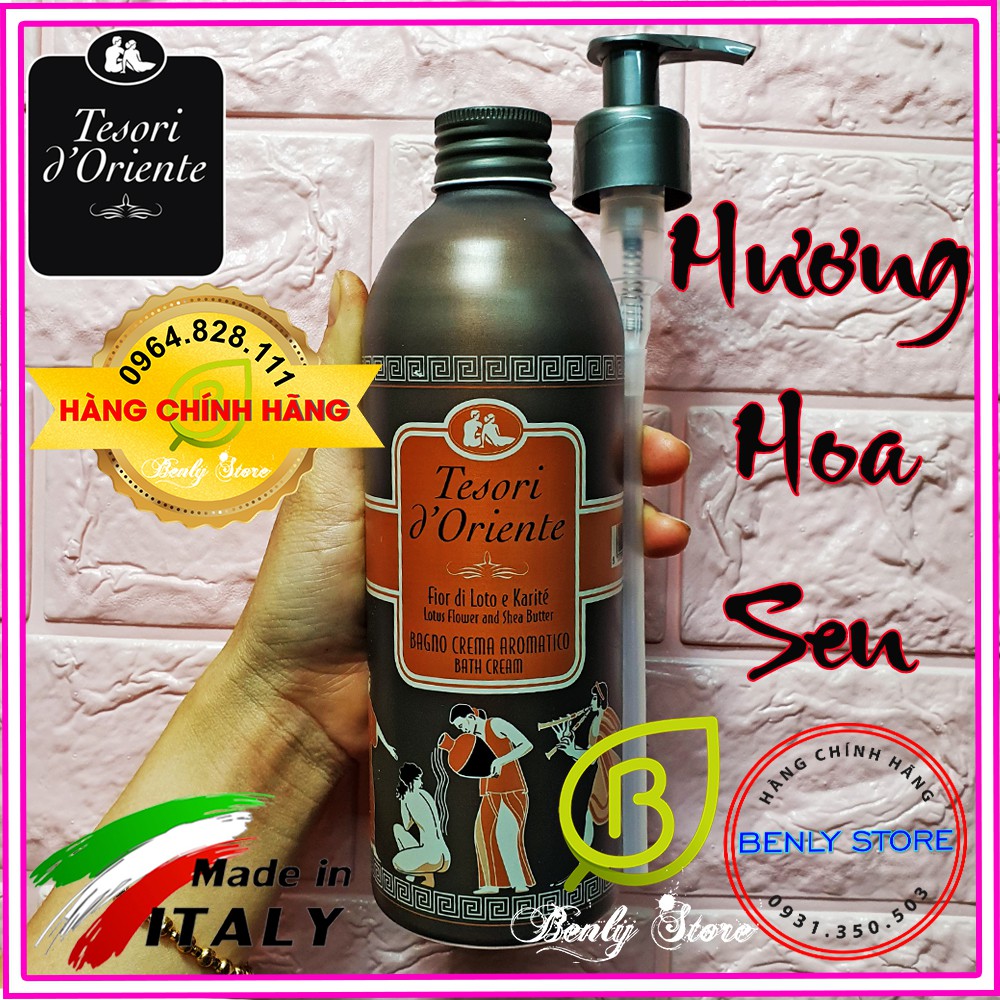 Sữa tắm nước hoa dây xích Tesori d'oriente Italy 500ml- Trắng da, Dưỡng ẩm - Kèm Vòi | BigBuy360 - bigbuy360.vn