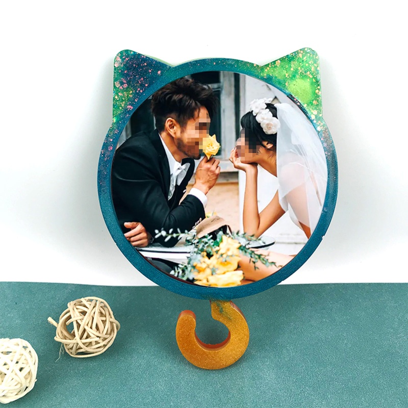 Khuôn Silicon Làm Khung Ảnh Hình Mèo / Hươu Dễ Thương