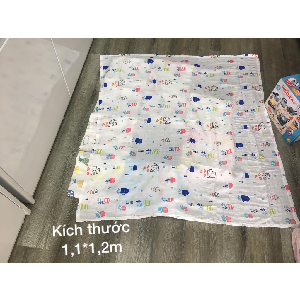 [Size rộng 1.1m*1.2m] Khăn aden đa năng, khăn tắm sợi tre cho bé sơ sinh