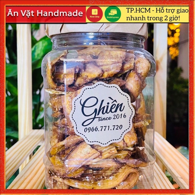 CHUỐI SẤY GỪNG MÈ GIÒN - GHIỀN ĂN VẶT