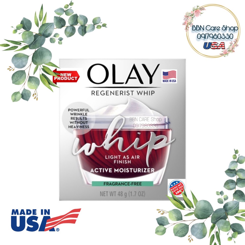 Kem chống lão hóa Olay Regenerist Whip SPF25 Hàng USA -Kem Dưỡng Da chống lão hóa OLAY REGENERIST WHIP 48gr