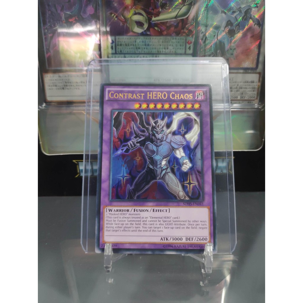 [ Dưa Hấu Yugioh ] Lá bài thẻ bài Contrast Hero Chaos - Ultra Rare - Tặng bọc bài nhựa bảo quản