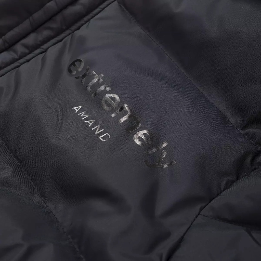 Áo Khoác Amand Puffer Overcoat - Black/Grey