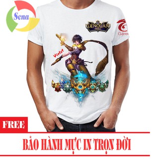 Áo thun Liên Quân Mobile 3D Tướng Violet LQMVIO02 (Trắng)
