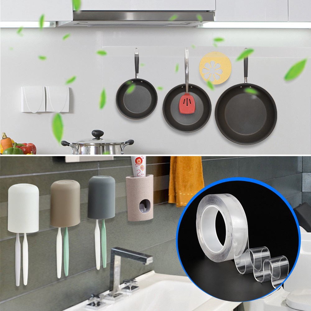 Băng Keo 2 Mặt Siêu Dính Trong Suốt - Băng Dính 2 Mặt Đa Năng Dán Mọi Chất Liệu