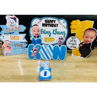 Banner sinh nhật bảng tên sinh nhật cho bé trai bé gái- Trang trí sinh nhật thôi nôi đầy tháng