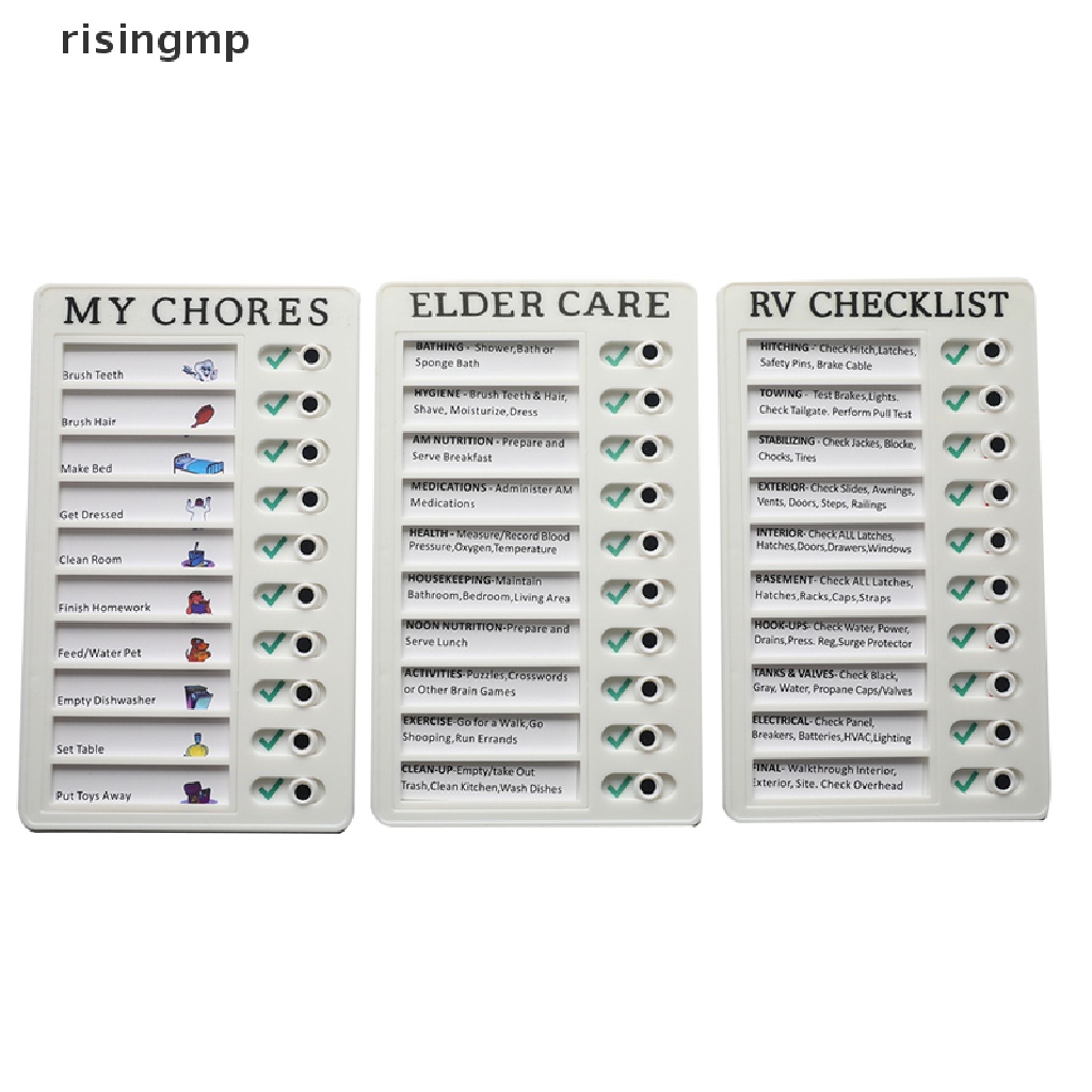 [risingmp] Bảng Ghi Nhớ Nhựa Ghi Chú Kế Hoạch Hàng Ngày Có Thể Tái Sử Dụng ♨Trên đó