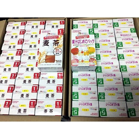 trà lúa mạch  và hoa quả  Nhật bản