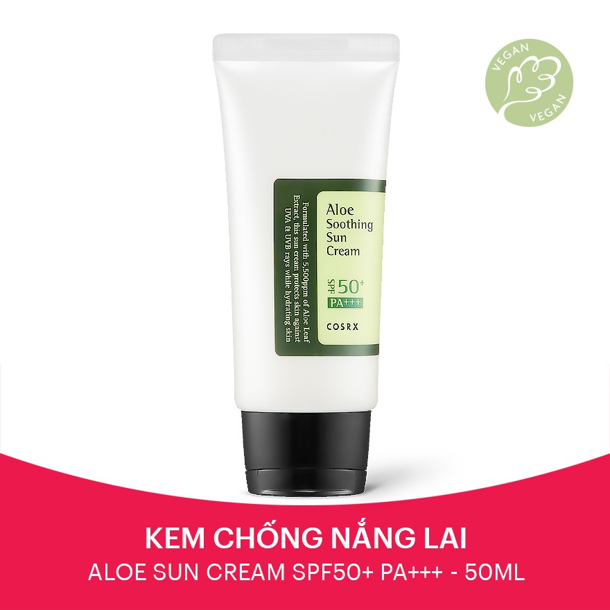 Kem Chống Nắng Lai Chiết Xuất Lô Hội COSRX Aloe Soothing Sun Cream SPF50+ PA+++ 50ml