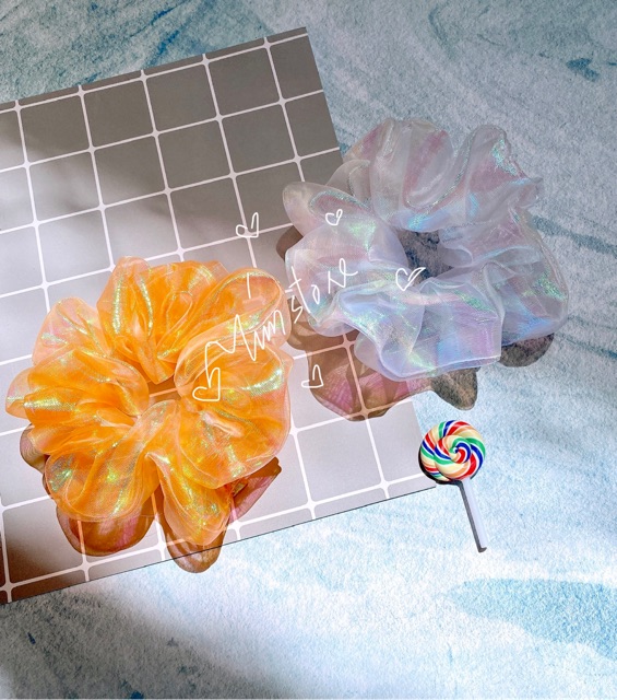 {Ảnh thật} SCRUNCHIES HOLOGRAM BIGSIZE, CỘT TÓC VẢI THỜI TRANG HOT GIÁ RẺ