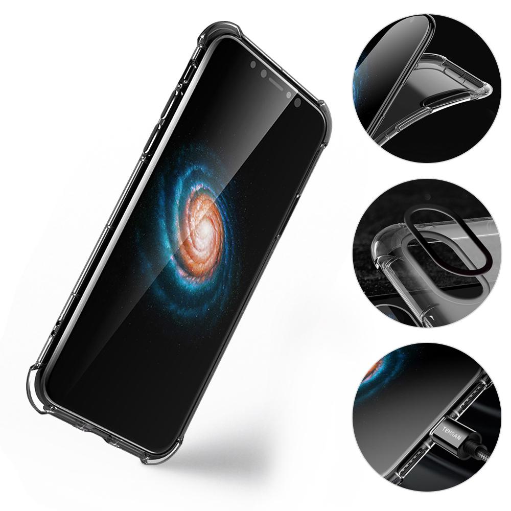 Ốp điện thoại dẻo trong suốt bo góc dày chống va đập tốt cho iPhone 6/6S/6 Plus/6S Plus/7/7 Plus/8/8 Plus/X