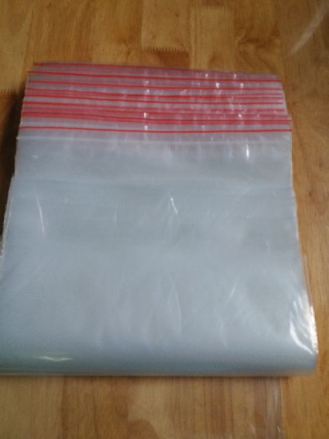 500g túi zip viền đỏ số 11, kt: 28x40 cm