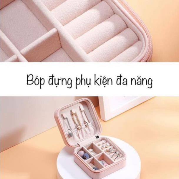 [Có sẵn] - Hộp vải nỉ đựng trang sức mini đa năng