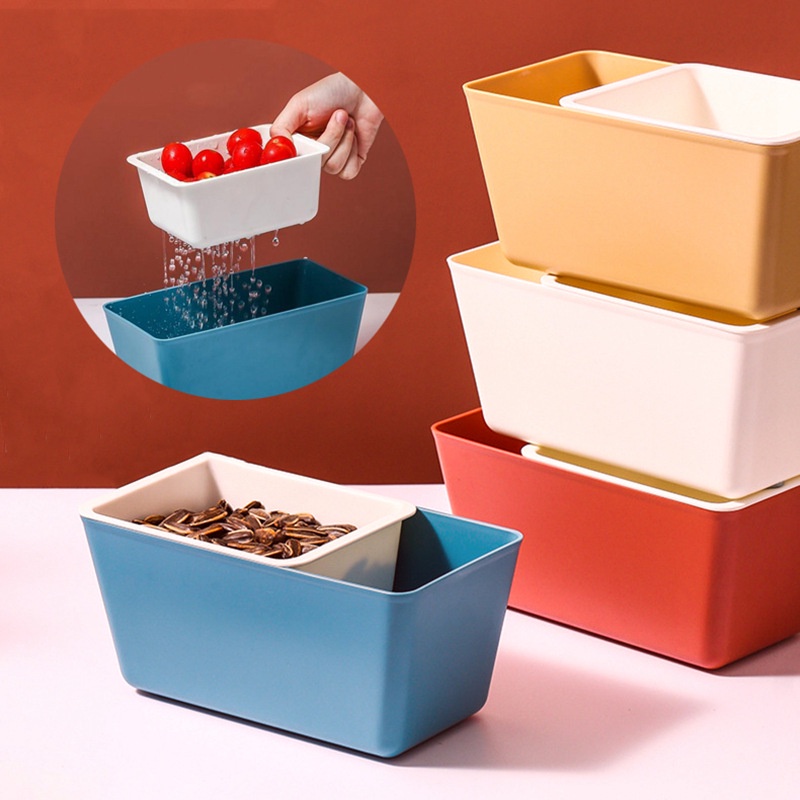 Hộp Đựng Hạt Dưa Hấu Hai Lớp Hình Vuông / Hoa Hướng Dương Sáng Tạo