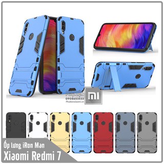 Ốp lưng Xiaomi Redmi 7 iRON - MAN Nhựa PC cứng viền dẻo chống sốc