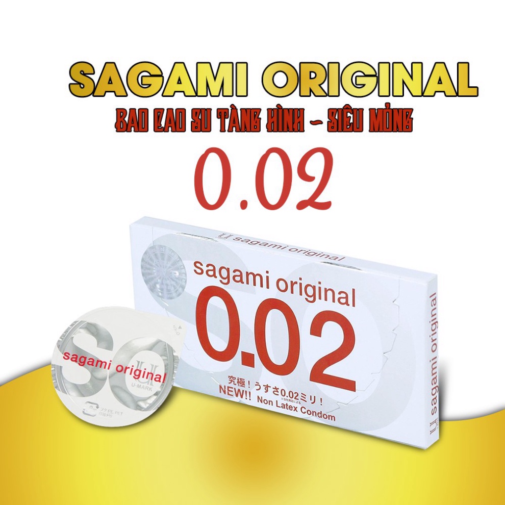Bao Cao Su Sagami Original 002 Siêu Mỏng, Tạo cảm giác chân thật . Bcs Kéo Dài Thời Gian