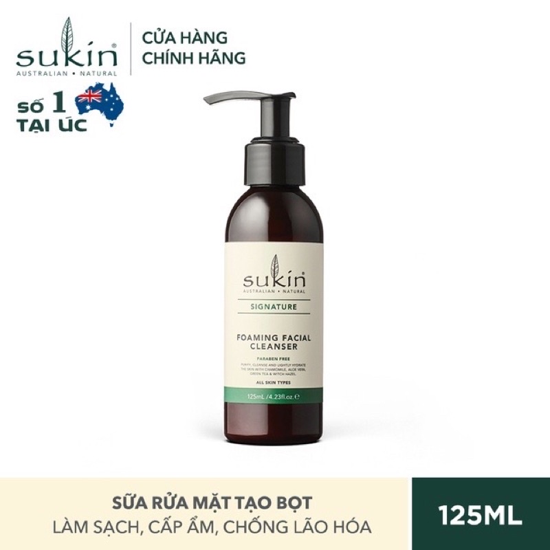 Sữa rửa mặt Sukin cleanser các loại: tạo bọt, da khô, kiểm soát mụn, kiểm soát dầu và da nhạy cảm