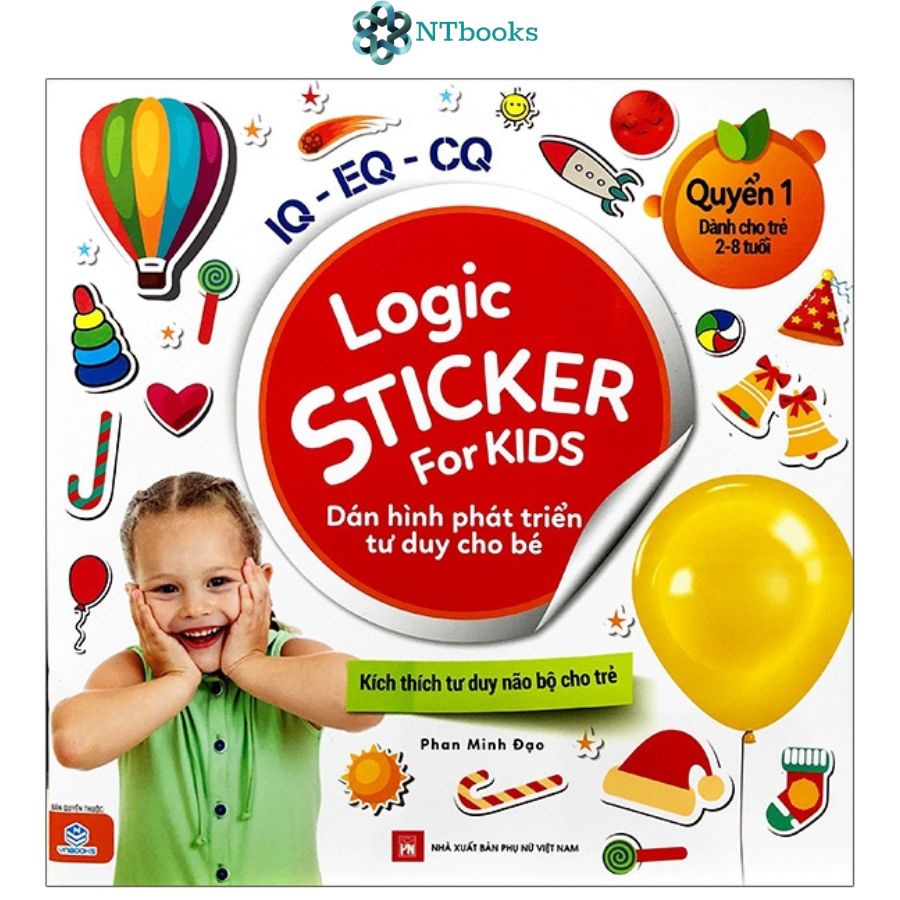 Sách Logic Sticker For Kids - Dán Hình Phát Triển Tư Duy Cho Bé - Bộ 4 cuốn