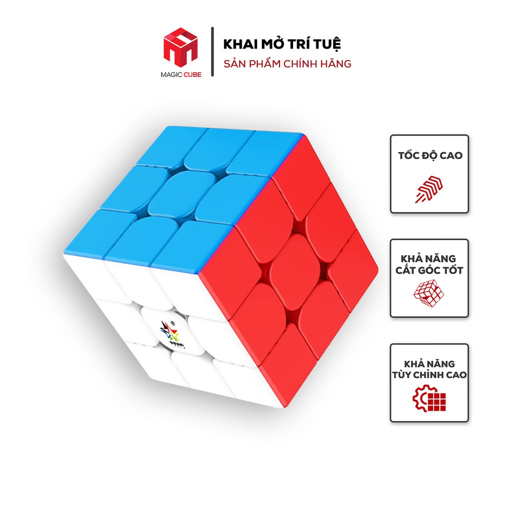 Rubik 3x3 Nam Châm Yuxin Xoay Mượt Mà , Đồ Chơi Trẻ Em Lắp Ráp