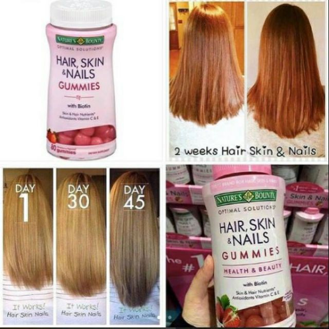 KẸO NHAI NATURE BOUNTY HAIR,SKIN&NAILS GUMMIES HỘP 80V ( HƯƠNG DÂU CỦA MỸ )