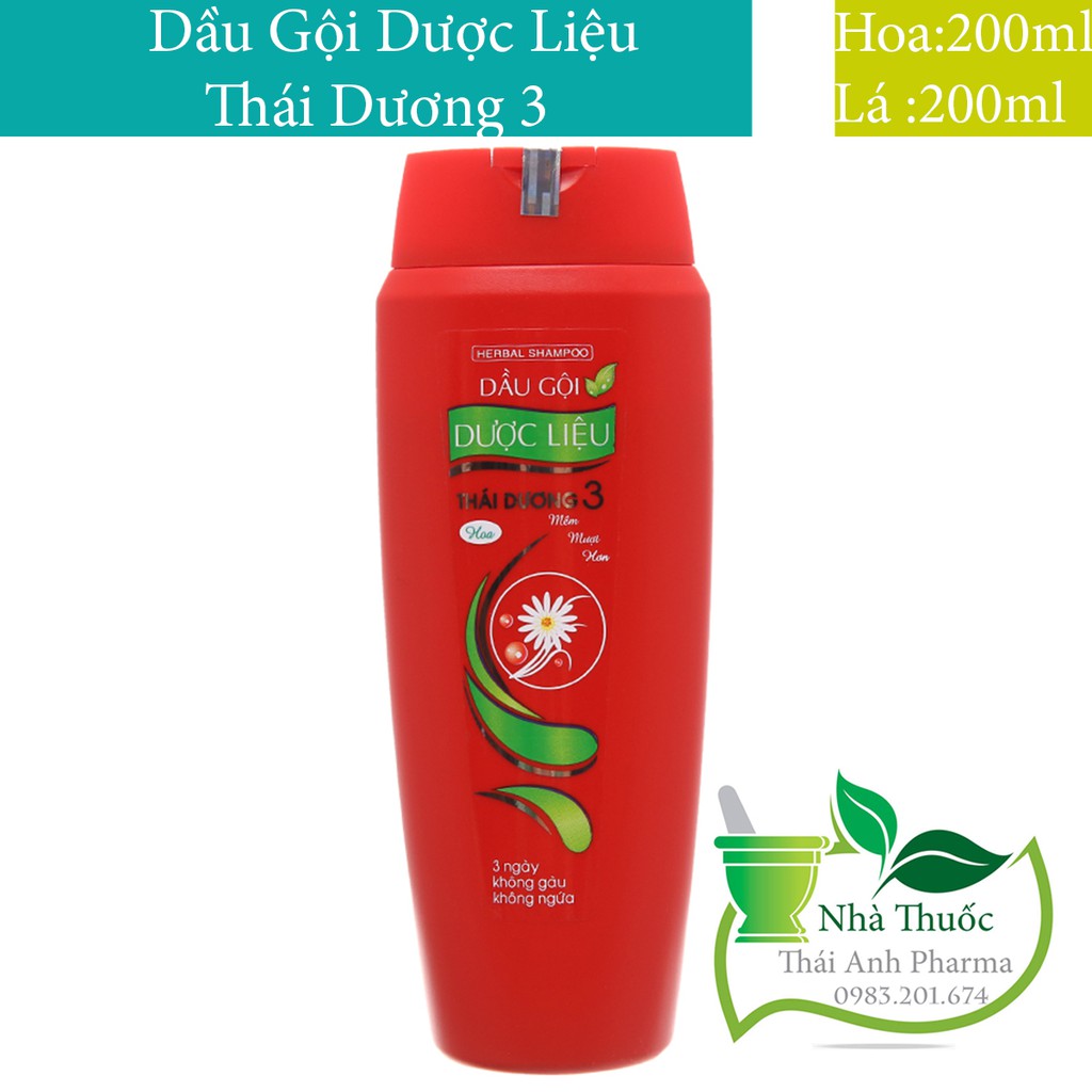 Dầu gội dược liệu trị nấm, ngứa, rụng tóc Thái Dương 3 20ml/ 600ml/ 1100ml