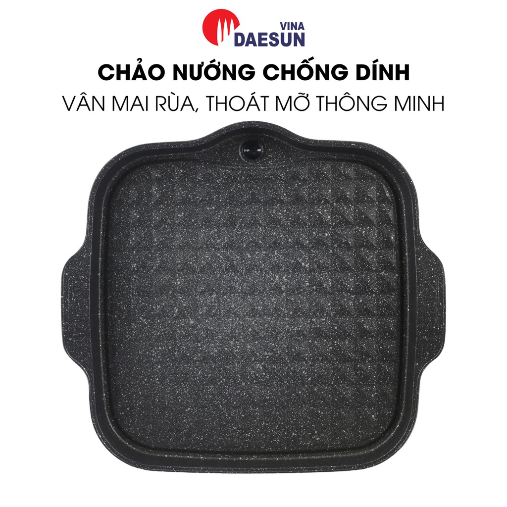 Chảo Nướng Chống Dính Vân Mai Rùa Maxsun MG-204 - Phủ Đá Cao Cấp | 4 Lớp | Không Khói |  Nhập Khẩu Hàn Quốc