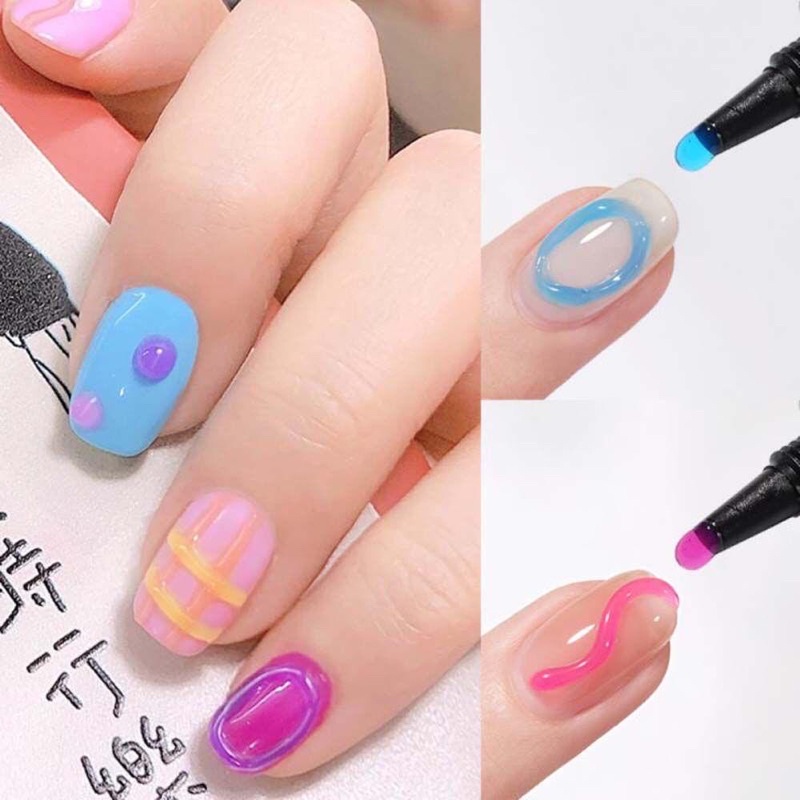 Tuýp gel nặn vẽ nổi có màu phong cách Hàn