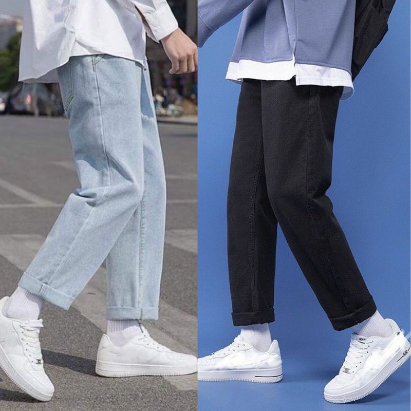 Quần jean baggy nam, quan jeans bò ống suông rộng co giãn 4 chiều Ulzzang thời trang Ikemen - JBG01 | WebRaoVat - webraovat.net.vn