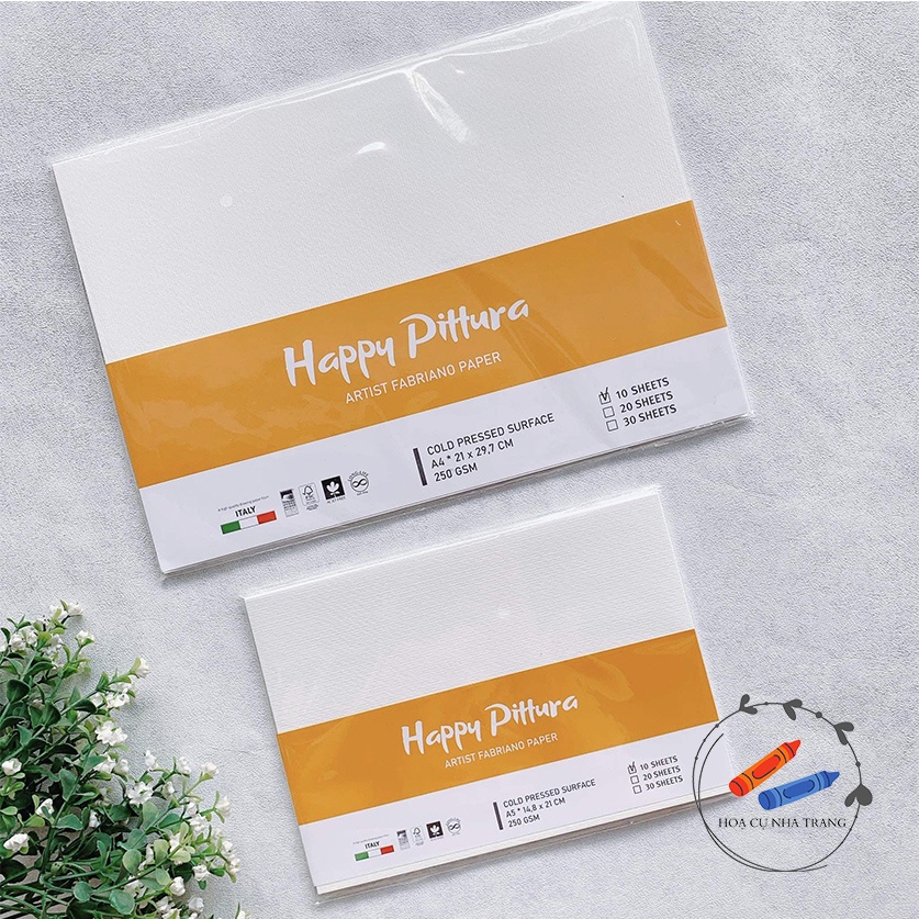 Giấy Vẽ Màu Nước 250gsm A3/A4/A5 Lẻ