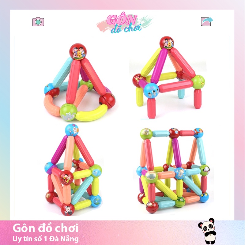 Xếp Hình Nam Châm Cho Bé Đồ Chơi Lắp Ráp Thông Minh Gôn đồ chơi