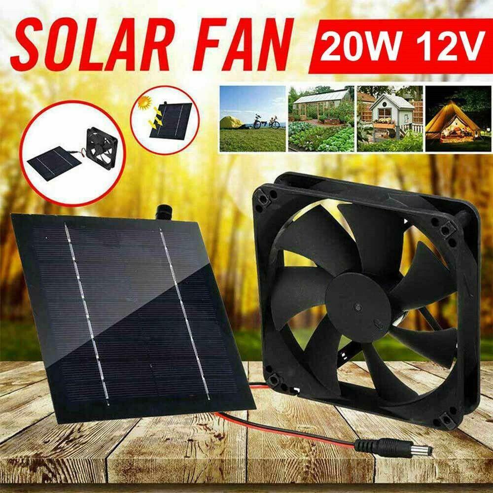 Quạt Cắm Trại Sử Dụng Năng Lượng Mặt Trời 20W Kat1