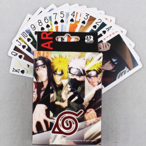 Bộ bài tú lơ khơ Naruto 54 ảnh khác nhau in hình anime manga ĐẠI CHIẾN LÀNG LÁ