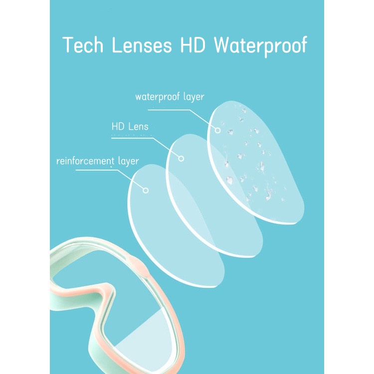 Set 5 kính bơi gọng lớn chống thấm nước/ sương mù chuyên nghiệp cho bé