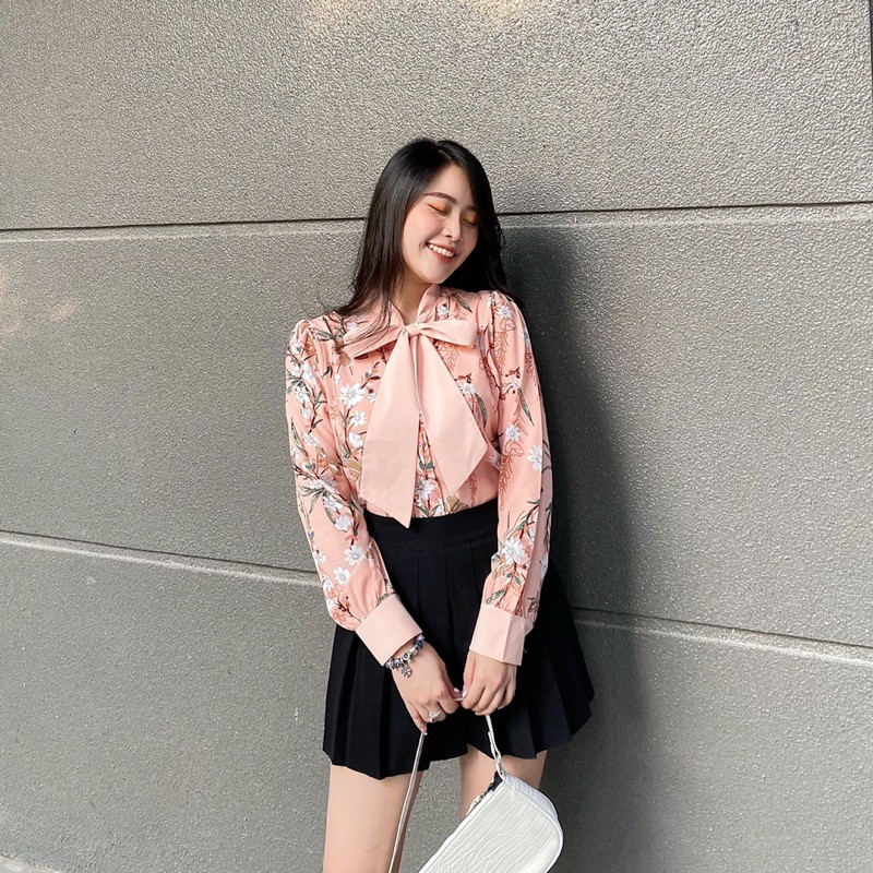 ❌ FREESHIP- ÁO SƠ MI NỮ CÔNG SỞ CỘT NƠ CỔ (MS105)